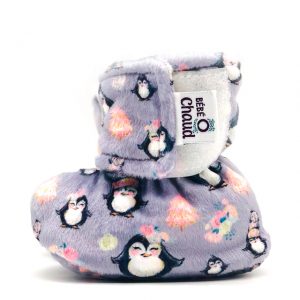 Pantoufles à velcro - Pingouin fleuri 24H