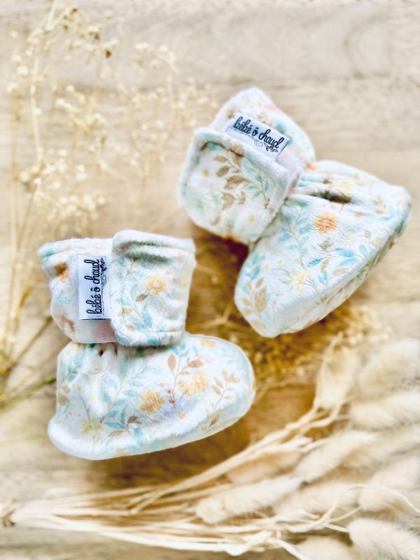 Velcro slippers - Vintage flower