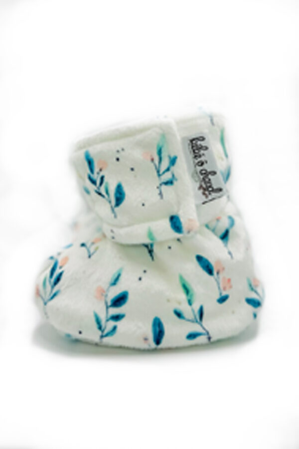Pantoufles à velcro - Fleur et feuillage