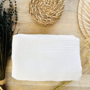 Mousseline de coton biologique - Crème