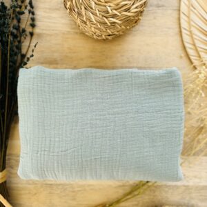 Mousseline de coton biologique - Vert