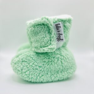 Pantoufles à velcro - Sherpa vert