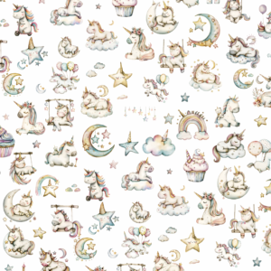 Pantoufles à velcro - Licorne