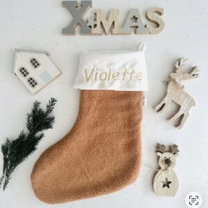 Bas de Noël en sherpa